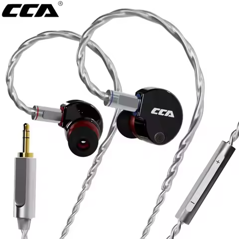 CCA Phoenix HiFi Earphones Dynamic Drive LCP Diaphragm Earphones Noise Cancelling Replaceable 2PIN C