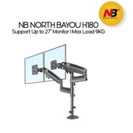 North Bayou H180 Dual Monitor Arm with Support Up to 27" Monitor, Max Load 9KG