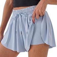 Flowy Shorts for Women Tennis Butterfly Shorts 2-in-1 Double Layer Comfy for Athletic,Causal