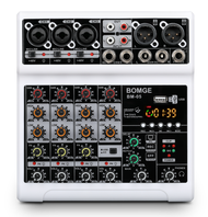 BMG-05 Audio Mixer Soundboard Mixing Console with 5-Channel Digital USB Bluetooth Echo Delay Effects