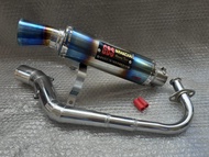 knalpot Beat karbu GBS Nobi Silincer Bakaran Biru Leher Crom