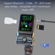 BC85 Car Bluetooth 5.0 FM Transmitter Mutifunction Color Display QC3.0 Fast Charging Vehicle-Mounted