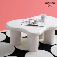 SB Design Square MAISON CO. โต๊ะกลาง รุ่น ZAMITY สีครีม (100x67x41 ซม.)