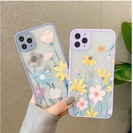 Softcase Hybrid printing flower case iphone 6 7 8 6s plus x xr xs max 11 12 pro Vivo s1 v15 v9 y12 y