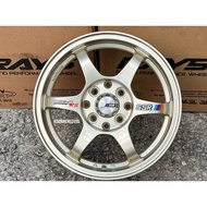 New Car Sport Rim SSR TYPE-C Japan Design 14x5.5J 8x100/110 ET38 Light Gold - READY STOCK