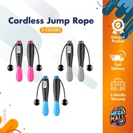 Cordless Jump Rope Skipping Rope Cardio Workout Jumping Rope LED Display Digital Weight Calories Hea