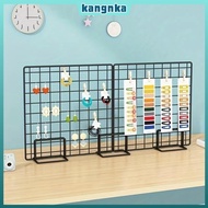 KANGNKA Display Rack, Grid Grid Frame Storage Rack, Modern with Base Metal Jewelry Booth Rack For Gr