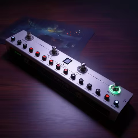 M-VAVE Tank-B BASS Pedal Rechargeable 36 Presets 9 Preamp Slots 8 IR Cab Slots 3Modulation/Delay/Rev