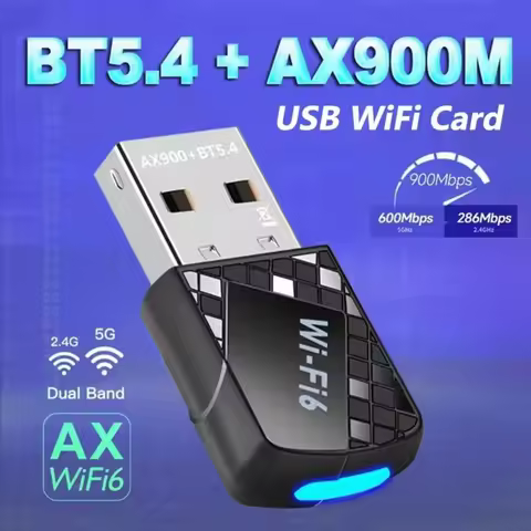 USB WiFi Adapter WiFi USB Bluetooth 5.4 Adapter Wi Fi Network Card 900Mbps Dual Band 2.4G 5G USB Don