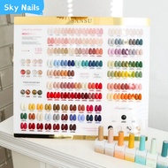 SANSU ชุดยาทาเล็บเจล 133 สี (เจลสีทึบ+เจลสีใส+เจลกลิตเตอร์) บัตรสีฟรี + base coat + top coat