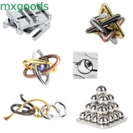 MXGOODS Alloy Brain Teaser Puzzle Toys, Luban Lock Unlock Toy Unlock Toy 3D Puzzle, Brain Teaser Puz