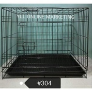 304 Black Metal Cat Cage Cat Cage 23.5''(W) x 16''(W) x 19.5''(H) [PC600A]
