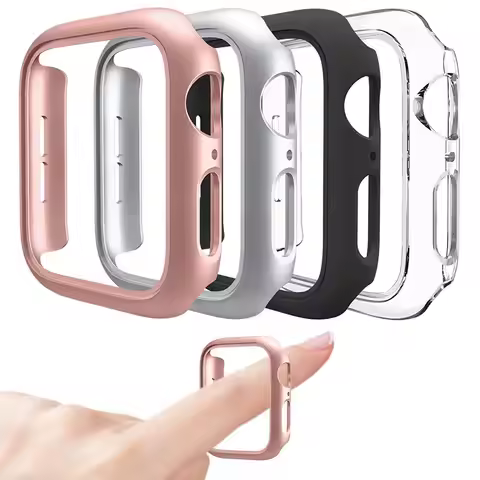 Cover for Apple Watch Case 45mm 41mm 44mm 40mm 42mm 38mm Accessories PC Protector bumper iWatch for 