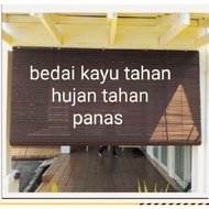 Blind Bidai Kayu Meranti Wood Blinds Langsi Bedai Curtain Soft Textiles Tahan Hujan dan Panas untuk 