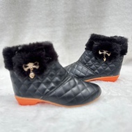 Girls' spring boots kids boots size 22 to 35 pareasi fur
