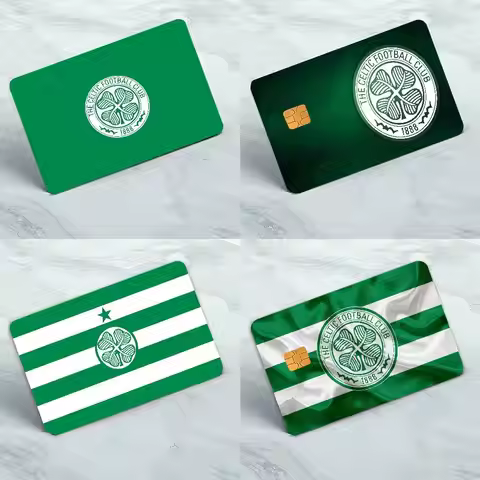 C-Celtic Fc 1 Set Of 4 Pcs Matte Film Cover Skin Sticker For Credit Card Bank Debit Bus Card