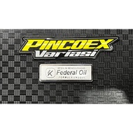 Astrea grand stainless steel emblem with federal oil writing