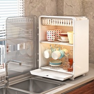 Dustproof Cup Storage Box Kitchen Dish Storage Drain Rack Desktop Water Cup and Tea Cup Storage Box
