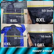 cm+Motor Rain Coat Baju Hujan Double Layer Quality Waterproof - Big Size Besar Hingga 7XL 8XL 10XL