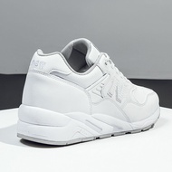 Invisible Elevator Sneaker Mens 6 Cm8cm Korean Casual White Shoes Mens 10cm Genuine Leather Trendy D