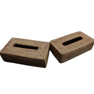 Bobo Tissue Box - tissue box - woven tissue box - rattan tissue box