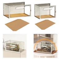 [mcfsnzwtxz1bw] Reptile Terrarium Reptile Feeding Box Portable Habitat Case Professional Animal Habi