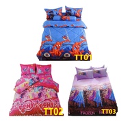 cadar Cartoon bedsheet single super single queen king size Cotton Cadar fitted bedsheet