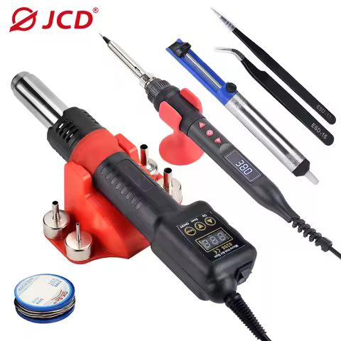 JCD Micro Hot Air Gun Temp Adjusted 8208 750W Soldering Rework Welding Station LCD Digital Heat Gun 