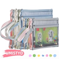 UMISTYDREAMUM9U Storage Pouch, A4/A5 Double-Layer Document Storage Bag, Breathable Colored Nylon wit