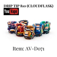 CUSTOM 810 DRIPTIP FLAG SERIES FOR CLOUDFLASK & COMPATIBLE WITH OTHERS 810 FITTING SIZE