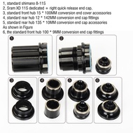 Koozer FreeHub XM490 XM470 XM460 XM390 CX420 Caps MTB Bicycle Hubs Converters Mountain Bike Hubs End Cap Adapter QR Or THRU Cap XD