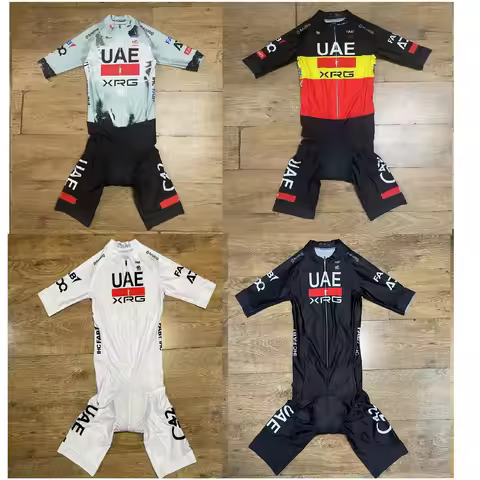 LASER CUT Skinsuit 2025 UAE XRG TEAM BELGIUM TDF Bodysuit SHORT Cycling Jersey Bike Bicycle Clothing