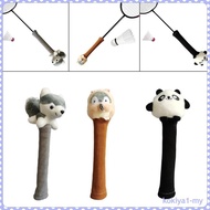 [KokiyaedMY] Badminton Racket Grip Cover Animal Doll Protective Cover Decorative Racket Grip