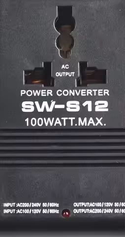 100W 110V/120V To 220V/240V StepUp& Down Voltage Converter Transformer (CN Standard-Plug) Power C