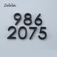 1PCS Self Adhesive Black Glossy Number Sticker Sign for House Apartment Office Room Door Number Plat