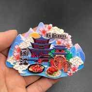 China Travel Fridge Magnet Landmark of Beijing Shanghai Chengdu Nanjing Changsha Lijiang Cultural To