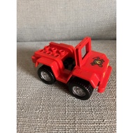 Second-Hand Genuine Duplo Lego Fire Truck 4 x4 Middle Model Time To Push Back And Forth There Is A T