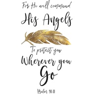 Bible Verse Wall Art: Psalm 91:11 For he will command