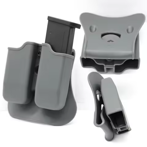 glock 17 Double Magazine Pouch Magazine Holder Compatible with 9mm/.40 Dual Stack Mags Molle Outside