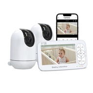 5000mAh Battery 33 Hours Standby 2300ft Two Way Talking 1080P 2K 4K Split Screen 5 Inch WiFi Baby Mo