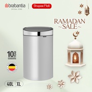 Brabantia New FlatBack Touch Bin XL, 40 L - Metallic Grey