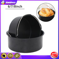 6 7 8 Inch Round Baking Molds Air Fryer Basket Tray Cake Mould Non Stick Pan Baking Tool