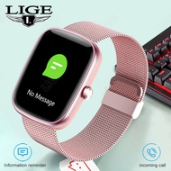 LIGE ผู้หญิงสมาร์ทนาฬิกา IP68กันน้ำกีฬาติดตามการออกกำลังกายนาฬิกาปลุกอัตราการเต้นหัวใจดูสมาร์ทผู้หญิงสำหรับ Xiaomi หัวเว่ย Apple