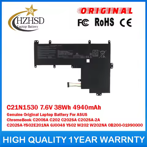 C21N1530 7.6V 38Wh 4940mAh Genuine Original Laptop Battery For ASUS ChromeBook C200SA C202 C202SA C2