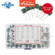 150/180/620PCS Polyester Film Capacitor Kit 100V 1nF 1.5nF 2.2nF 100nF 2A102J 2A471J 2A222J 2A392J 2