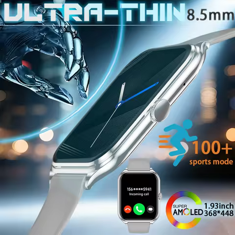 2026 ultra-thin smartwatch, 1.93-inch AMOLEDhigh-definition display,wireless calling,fitness tracker