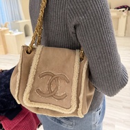 Chanel麂皮毛毛鏈條包 ⭐️超可愛