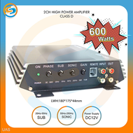 CAR POWER AMPLIFIER 2 CHANNEL CLASS D 600 WATT UAS