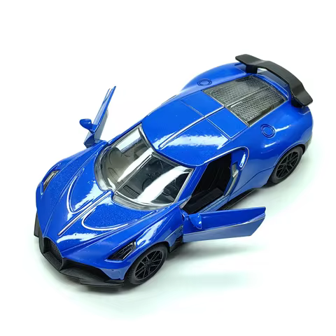 Delicate alloy car figurine, children’s spring-powered racing car model, perfect for play.