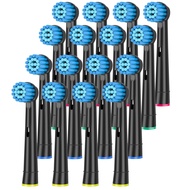 Toothbrush Heads Compatible with Oral B Braun Electric Toothbrush etc.16Count Black Sensitive Electr